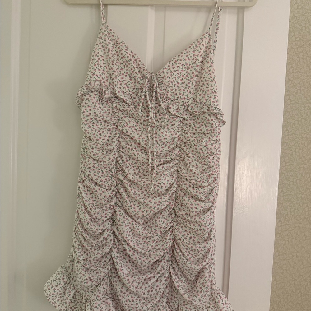 NWOT MABLE Floral Mini Dress with Spaghetti Straps Size S
